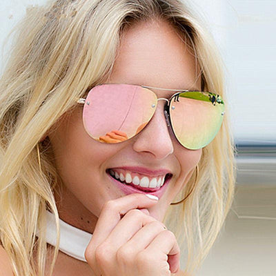Gold Wire Large Glam Aviator Sunglasses - Pretty Fab Things