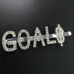 I'm Extra Silver Rhinestone Word Goals Hair Clips |  Pretty Fab Things