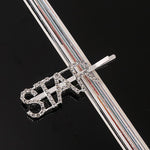 I'm Extra Silver Rhinestone Word Star Hair Clips |  Pretty Fab Things