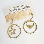 Stars & Hearts Hoop Earrings freeshipping - Pretty Fab Things