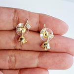 Crystal Rose Stud Flower Earrings - Pretty Fab Things