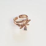 Bow-Knot Crystal Gold Ring - Pretty Fab Things