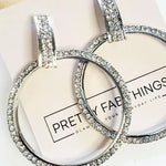 Heaven's Silver Hoop Crystal Earrings - Pretty Fab Things