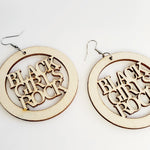 Black Girls Rock Wood Hoop Earrings | Pretty Fab Things