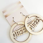 Queen Wood Hoop Earrings | Pretty Fab Things