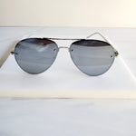 Black Wire Large Glam Aviator Sunglasses - Pretty Fab Things
