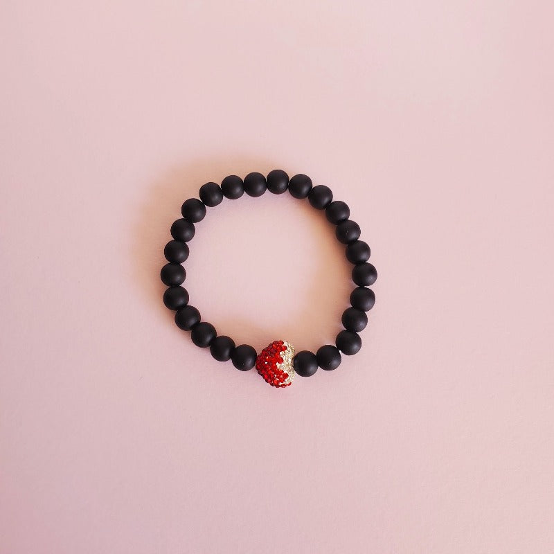 Pave Heart Black Bracelets freeshipping - Pretty Fab Things