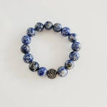 Sapphire Beads Druzy Stone 3 Piece Bracelet | Pretty Fab Things