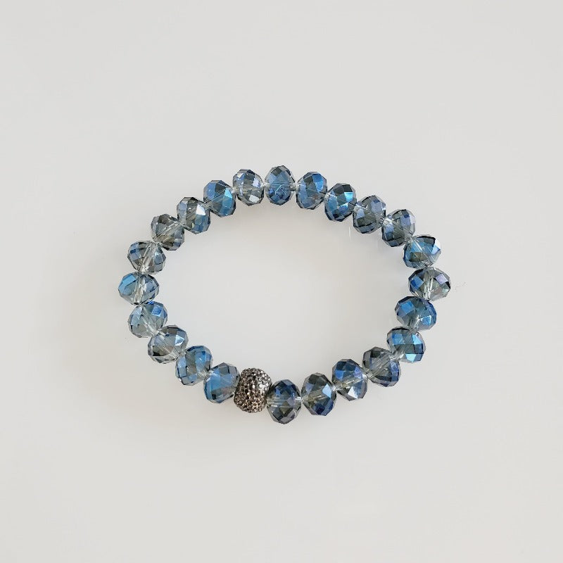 Sapphire Beads Druzy Stone 3 Piece Bracelet | Pretty Fab Things