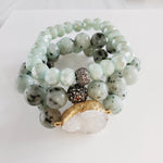 Minty Green Druzy 3 Piece Bracelet Set | Pretty Fab Things