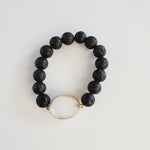 Black Beauty Druzy 3 Piece Pave Bracelet Set | Pretty Fab Things
