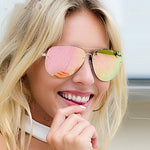Gold Wire Large Glam Aviator Sunglasses - Pretty Fab Things