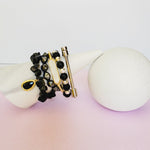 Black Block Party Five Piece Bracelet Set | Pretty Fab Things