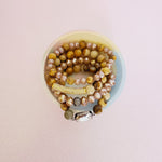 Natural Beauty Gold Pave Bar Bracelet Set | Pretty Fab Things