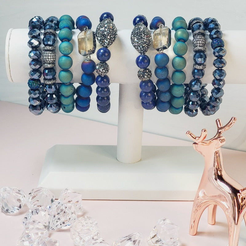 Sapphire Five Piece Bracelet Set | Pretty Fab Things