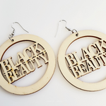 Black Beauty Wood Hoop Earrings | Pretty Fab Things